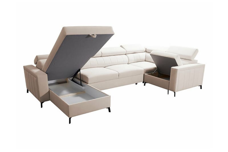 Galbally 5-sits Hörnbäddsoffa Dark brown - Møbler - Sofaer - Sovesofaer