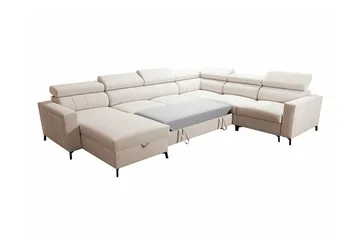 Galbally 5-sits Hörnbäddsoffa Dark brown - Møbler - Sofaer - Sovesofaer