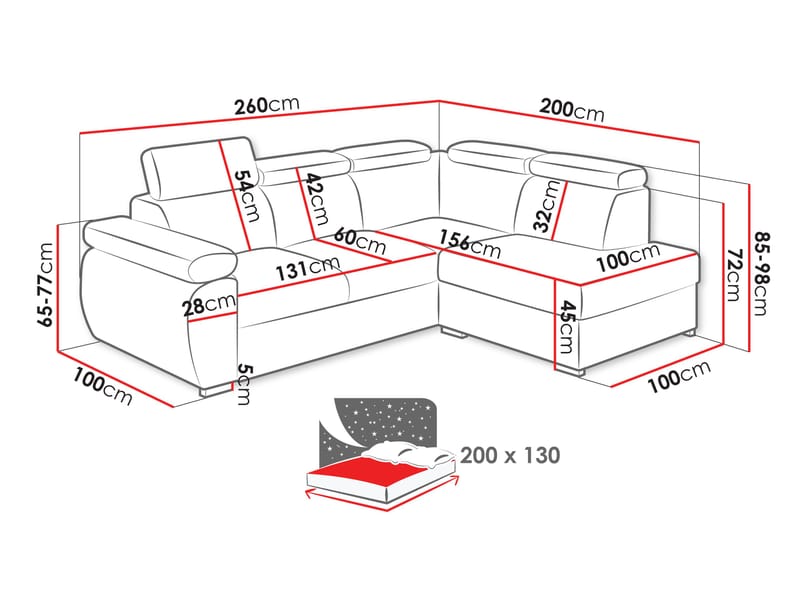 hjørnesofa Hjørnesofa BOSTON Flow 10 Høyre - Møbler - Sofaer - Sovesofaer