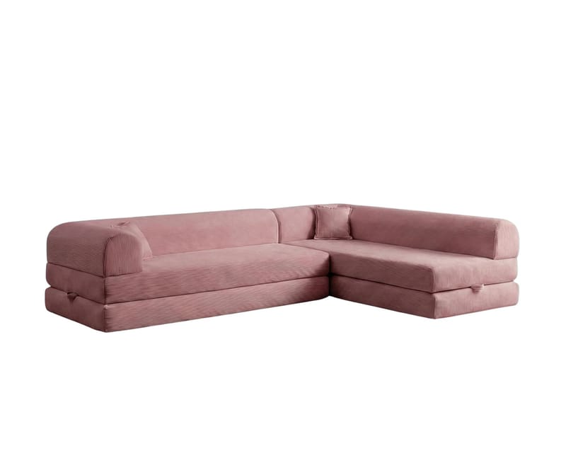 Hjørnesovesofa Atelier Del Sofa Legom Eco (280 x 90 x 25 cm) Rosa
