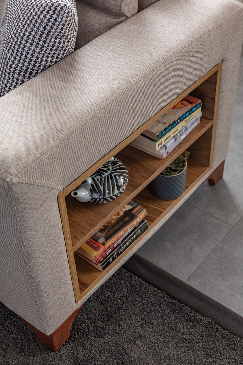 Hjørnesovesofa Atelier Del Sofa T-Loft Høyre (230 x 90 x 150 cm) Krem - Krem - Møbler - Sofaer - Sovesofaer
