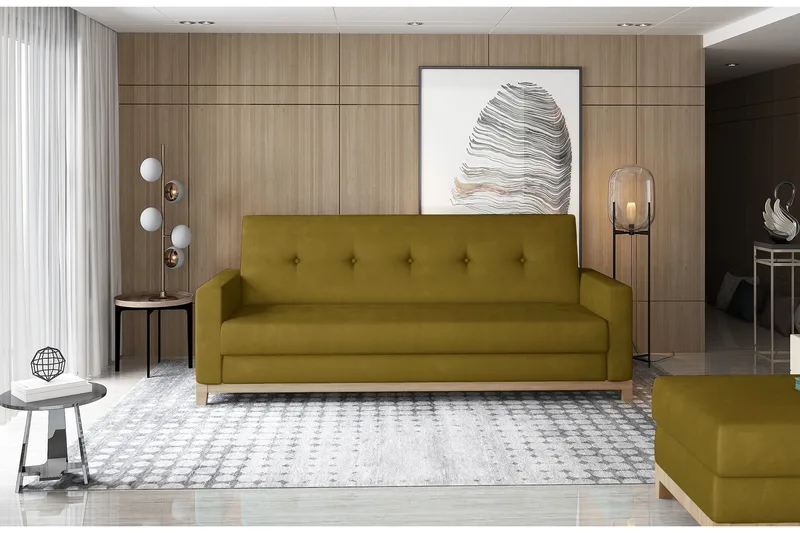 Iselene 2-seter Sovesofa, Gul