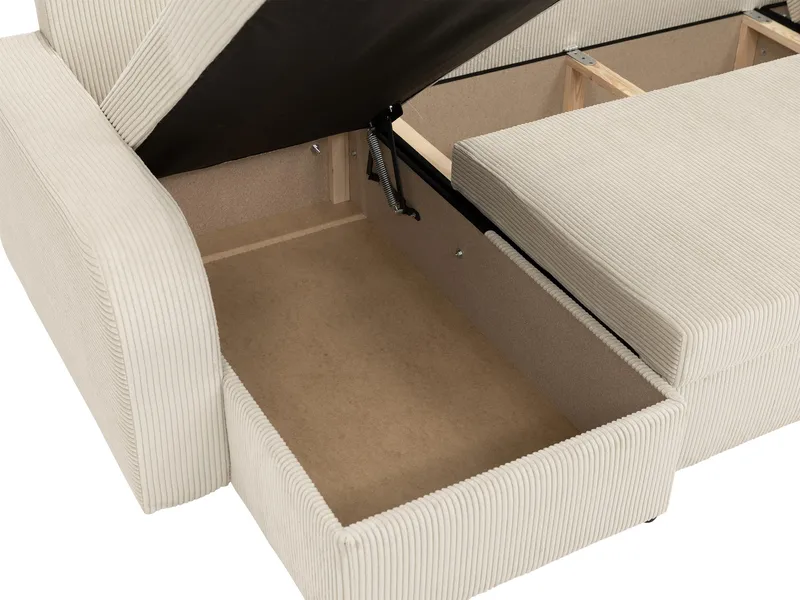 Kintore 4-sits Hörnbäddsoffa Black/Grey - Møbler - Sofaer - Sovesofaer