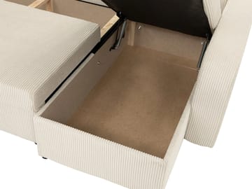 Kintore 4-sits Hörnbäddsoffa Grey/wood||Grey/Black - Møbler - Sofaer - Sovesofaer