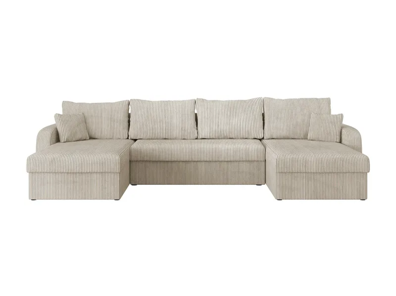 Kintore 4-sits Hörnbäddsoffa Grey/wood||Grey/Black - Møbler - Sofaer - Sovesofaer