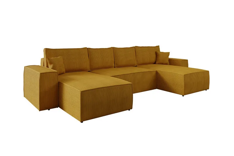 Knocklong 4-sits Hörnbäddsoffa Yellow