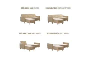 Liberty Divansovesofa Hvit - Møbler - Sofaer - Sovesofaer