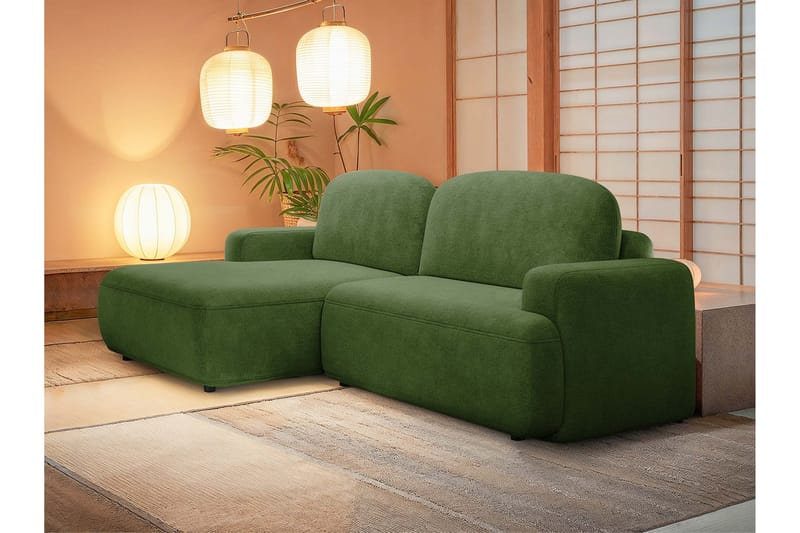Lifeina Sovesofa Med 2-Seters Divan - Grønn - Møbler - Sofaer - Sovesofaer