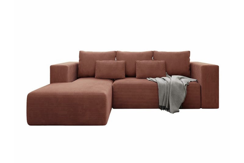 Listowel 3-sits Hörnbäddsoffa Pink