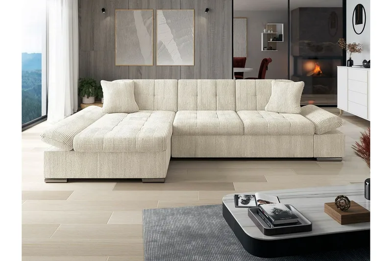 Lomux 3-seters hjørnesovesofa - Møbler - Sofaer - Sovesofaer