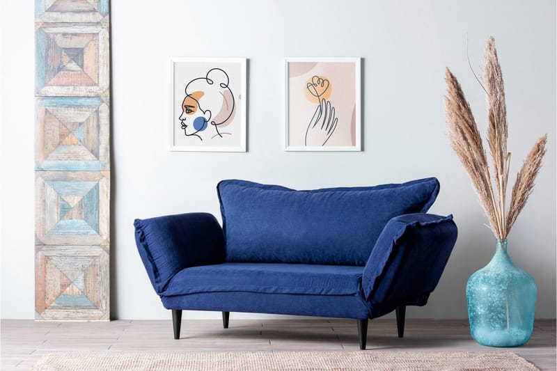 Mezonzo 3-seter Sovesofa - Blå - Møbler - Sofaer - Sovesofaer