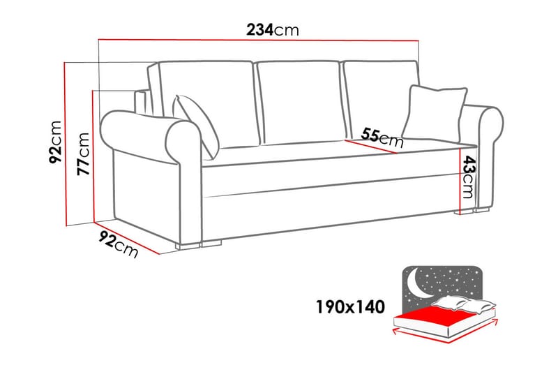 Olimpia Sofa - Møbler - Sofaer - Sovesofaer