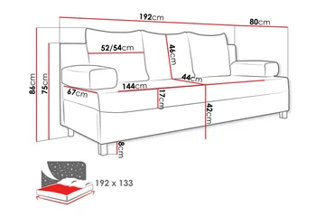 Skatteg Sofa - Grønn - Møbler - Sofaer - Sovesofaer