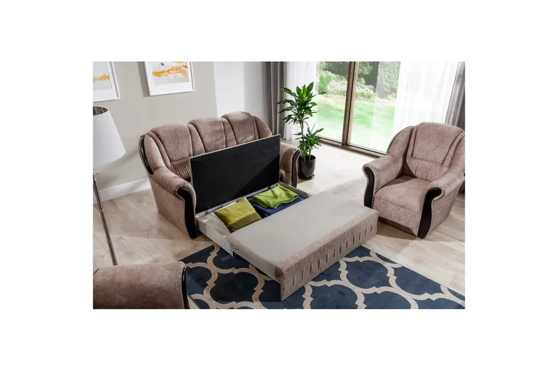 Sofa Eltap Lord 180x85x105 cm - Monolith 09, Mørk Beige - Møbler - Sofaer - Sovesofaer