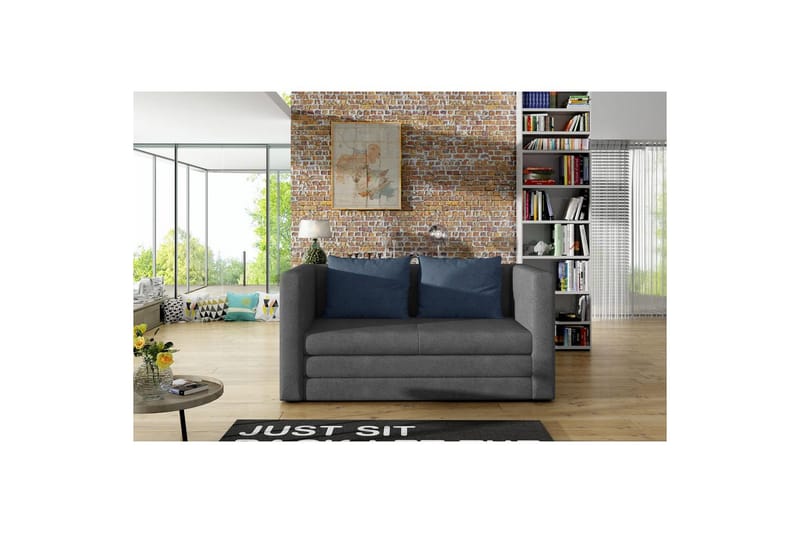 Sofa Eltap Neva 132x70x62 cm, Soro 93, Soro 76, Grå, Blå