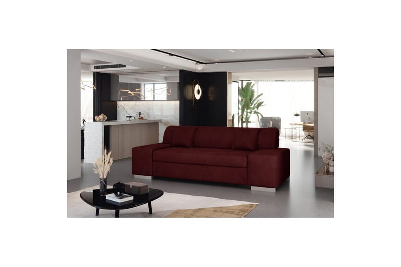 Sofa Eltap Porto, Mat Velvet 68, Rød, 3210x92x73 cm