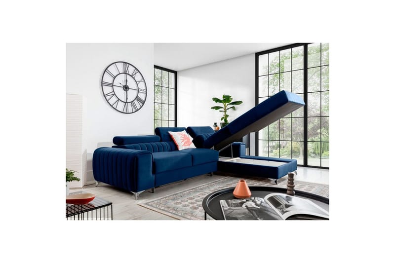 Seksjonssofa Eltap Grayson 278x205x92 cm - Velvetmat 40, Høyre - Møbler - Sofaer - Sovesofaer - Sovesofa divan