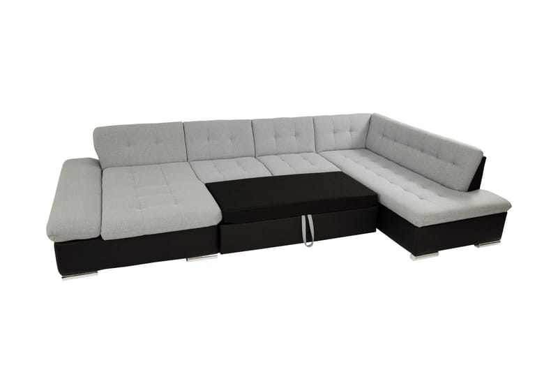 Zumar Sovesofa med Sjeselong og Dobbel Sjeselong 4-seter i Chenille - Oransje - Møbler - Sofaer - Sovesofaer - Sovesofa divan