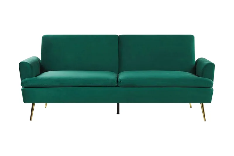 Vettre 3-seters Sovesofa, Fløyel/Mørkegrønn