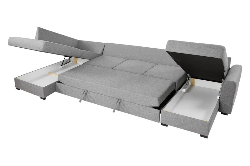 Wilma U-sovesofa Large Venstre - Grå - Møbler - Sofaer - Sovesofaer