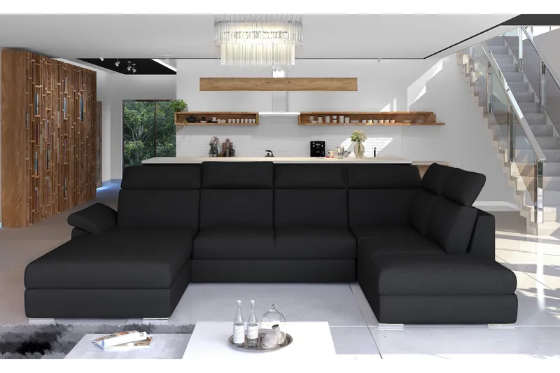 Zoana Sovesofa med Dobbeldivan, Svart