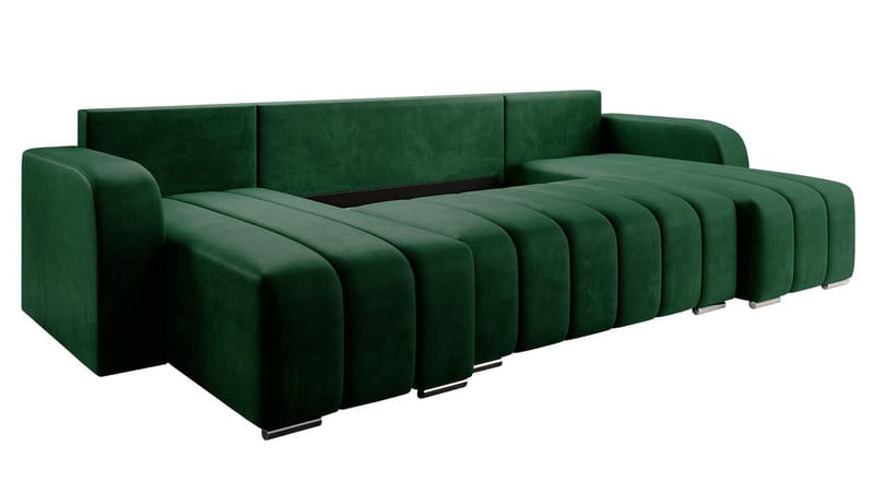 Zulueta 4-seters sovesofa med dobbel divan - beige - Møbler - Sofaer - Sovesofaer