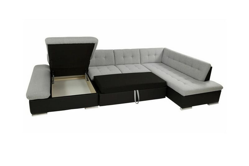 Zumar 4-sits Hörnbäddsoffa Ljusgrå - Møbler - Sofaer - Sovesofaer