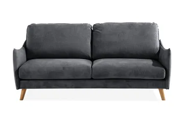 Trend Lyx 3-seter Sofa - Mørkegrå/Eik - Møbler - Sofaer - Sofa 3 seter