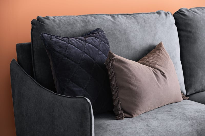 Trend Lyx 3-seter Sofa - Mørkegrå/Eik - Møbler - Sofaer - Sofa 3 seter