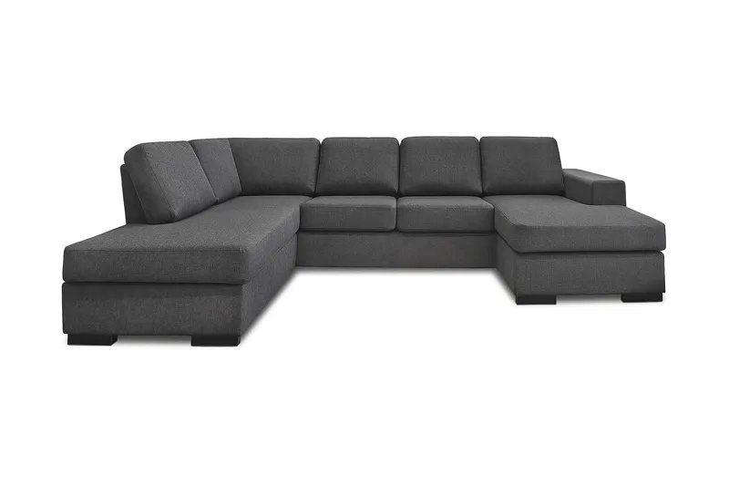 Nebraska U-sofa med Divan Høyre, Mørkegrå