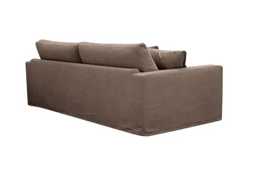 Valencia Ekstra dyp 3-seters sofa med avtakbart og vaskbart trekk - Mørkebrun - Møbler - Sofaer - Sofa 3 seter