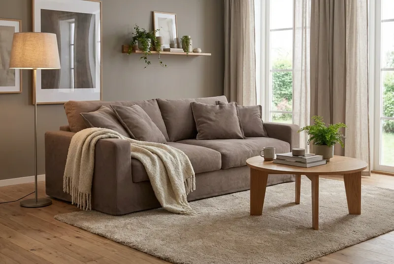 Valencia Ekstra dyp 3-seters sofa med avtakbart og vaskbart trekk - Mørkebrun - Møbler - Sofaer - Sofa 3 seter