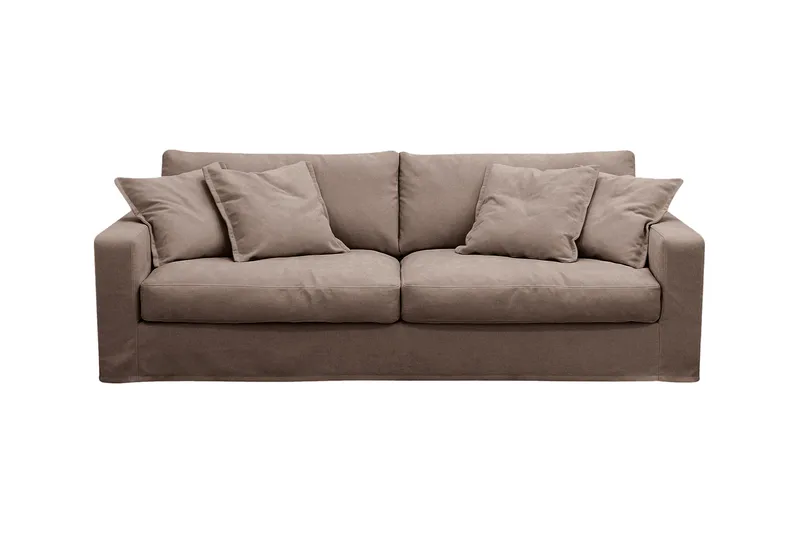 Valencia Ekstra dyp 3-seters sofa med avtakbart og vaskbart trekk - Mørkebrun - Møbler - Sofaer - Sofa 3 seter