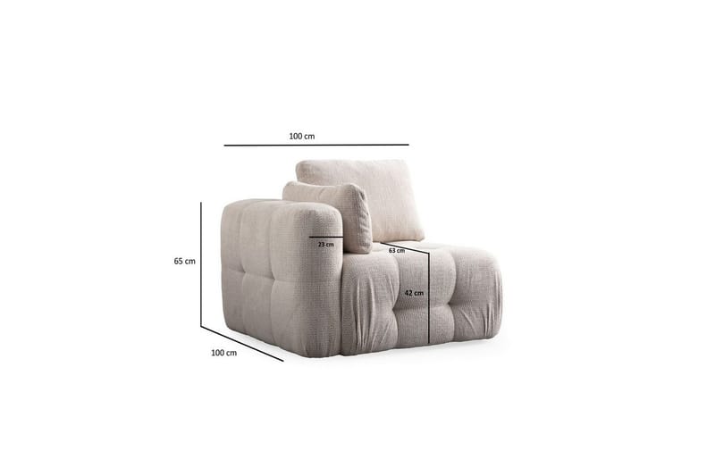 Yvara Sofa 3-sits - Beige - Møbler - Sofaer - Modulsofaer - Komplett modulsofa