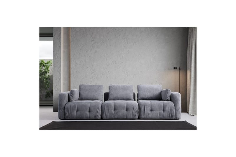 Yvara Sofa 3-sits - Grå - Møbler - Sofaer - Modulsofaer - Komplett modulsofa