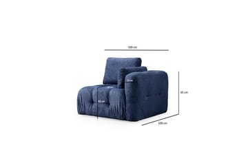 Yvara Sofa 3-sits - Marineblå - Møbler - Sofaer - Modulsofaer - Komplett modulsofa