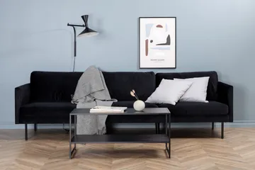Zoom 3-seter Sofa Fløyel - Svart - Møbler - Sofaer - Fløyel sofaer