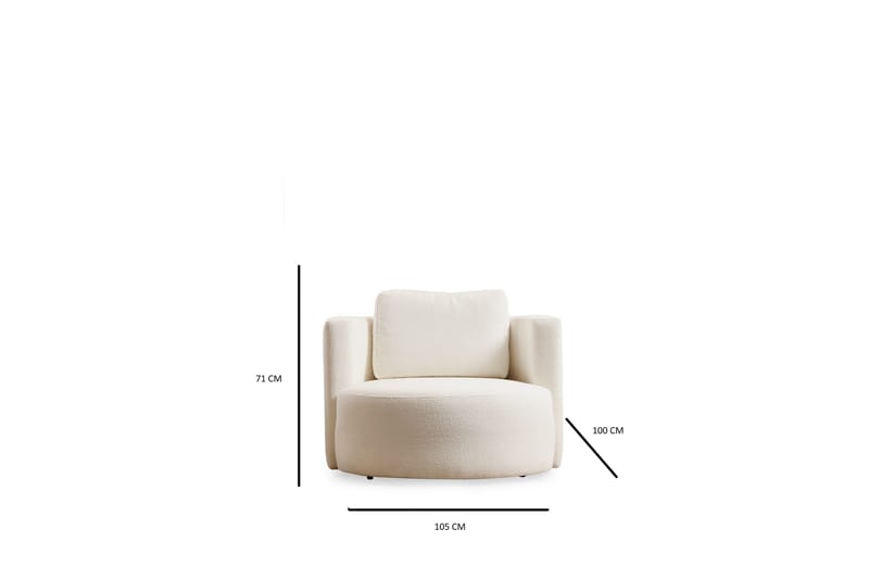 Azoula Lenestol - Beige - Møbler - Stoler & lenestoler - Lenestoler