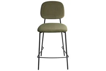 Barstol Beliani Duette set om 2 Olive green - Møbler - Stoler & lenestoler - Barstoler
