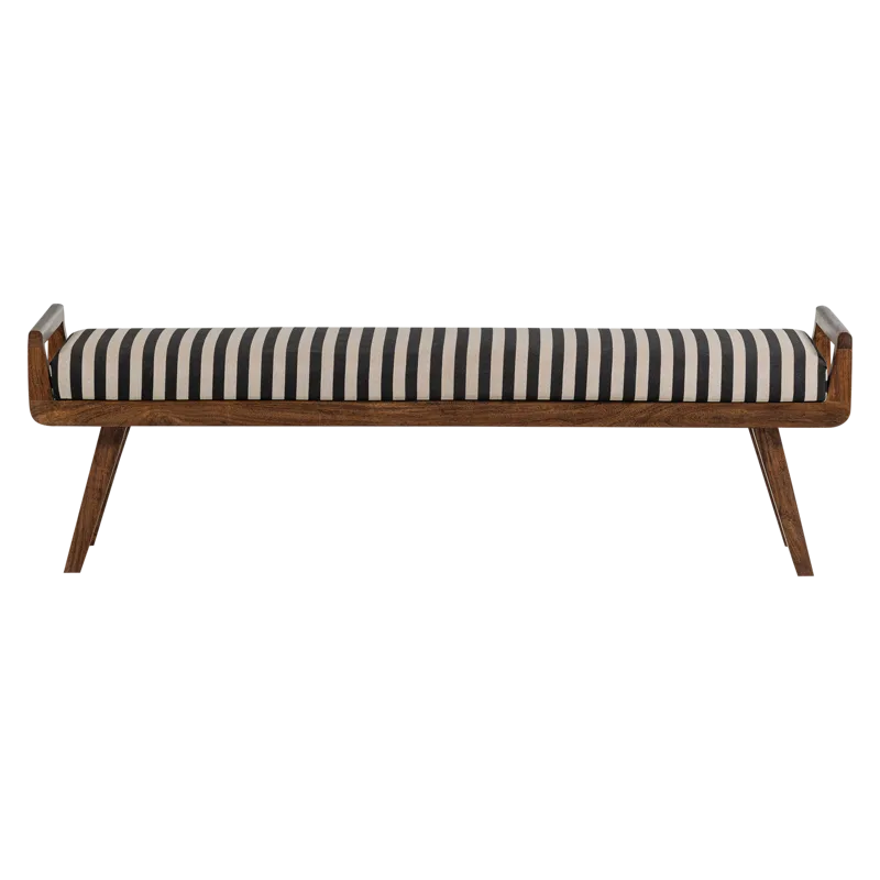 Benk Valo 157 cm, Svart/Hvit