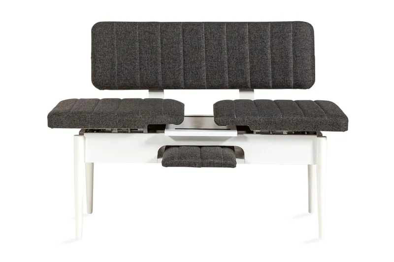 Idehult Benk 85 cm - Hvit / Antrasitt - Møbler - Stoler & lenestoler - Benk - Entrebenk