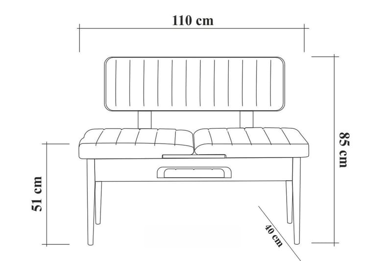 Shundrea Benk 85 cm - Hvit - Møbler - Stoler & lenestoler - Benk