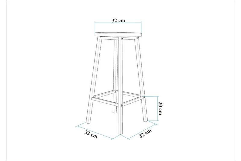 Heran Barstol 62 cm - Svart - Møbler - Stoler & lenestoler - Barstoler