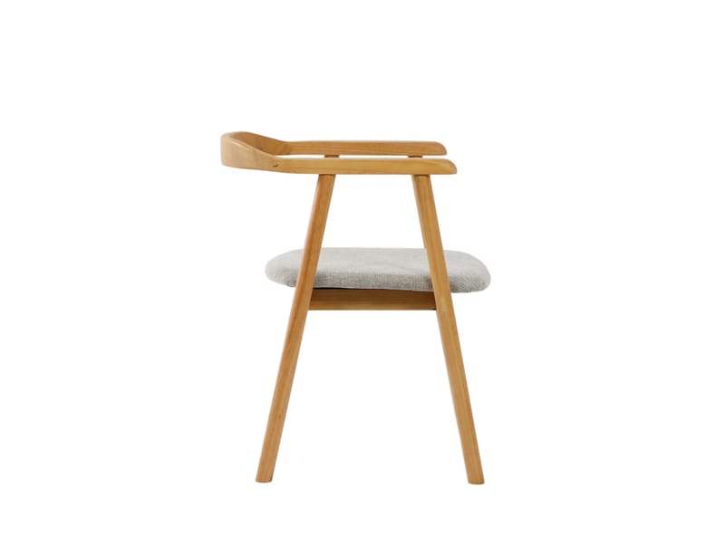 Jolie spisestol i tre med stoffsete - Eik/Beige - Møbler - Stoler & lenestoler - Spisestuestoler & kjøkkenstoler
