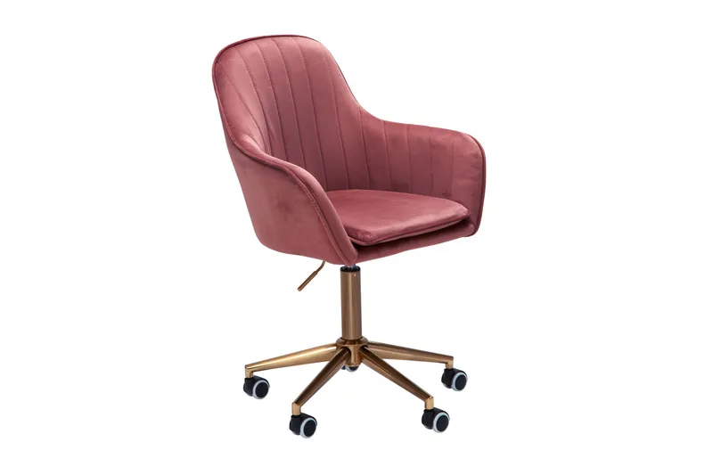 Hubdam kontorstol, Rosa/Gull