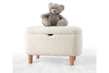 Anaro Puff 61 cm Rektangulær - Hvit - Møbler - Stoler & lenestoler - Krakk - Puff