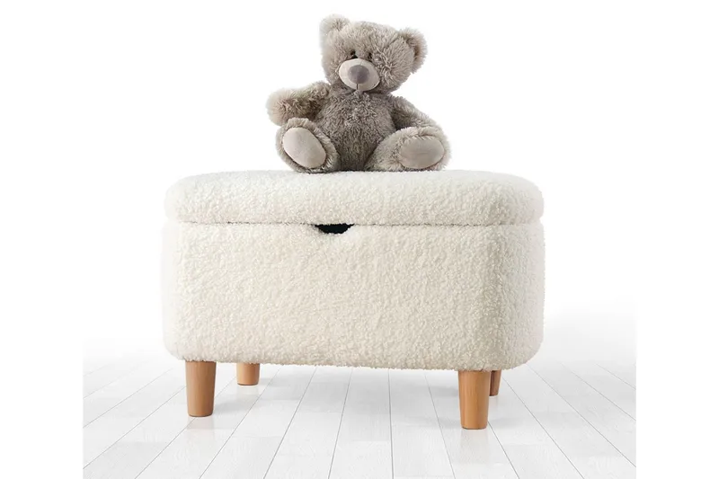Anaro Puff 61 cm Rektangulær, Hvit