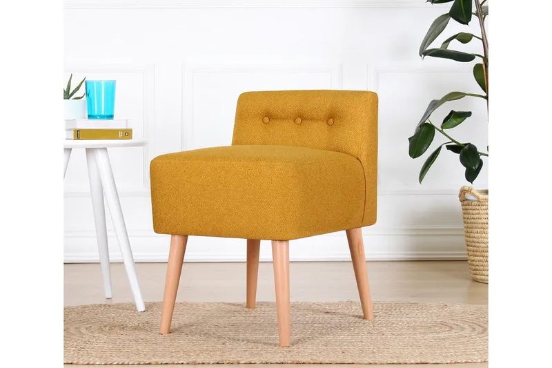 Anaro Sittepuff 43 cm Rektangulær, Gul