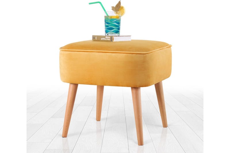 Anaro Sittepuff 45 cm Rektangulær, Gul