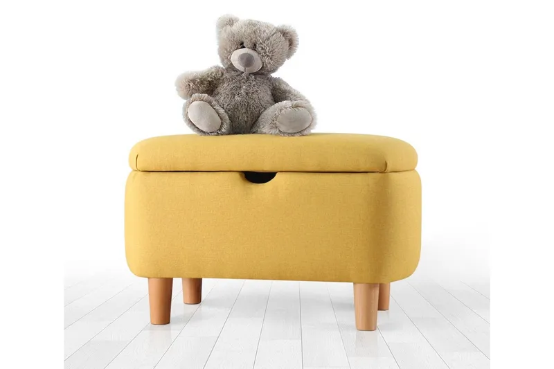 Anaro Puff 61 cm Rektangulær, Gul